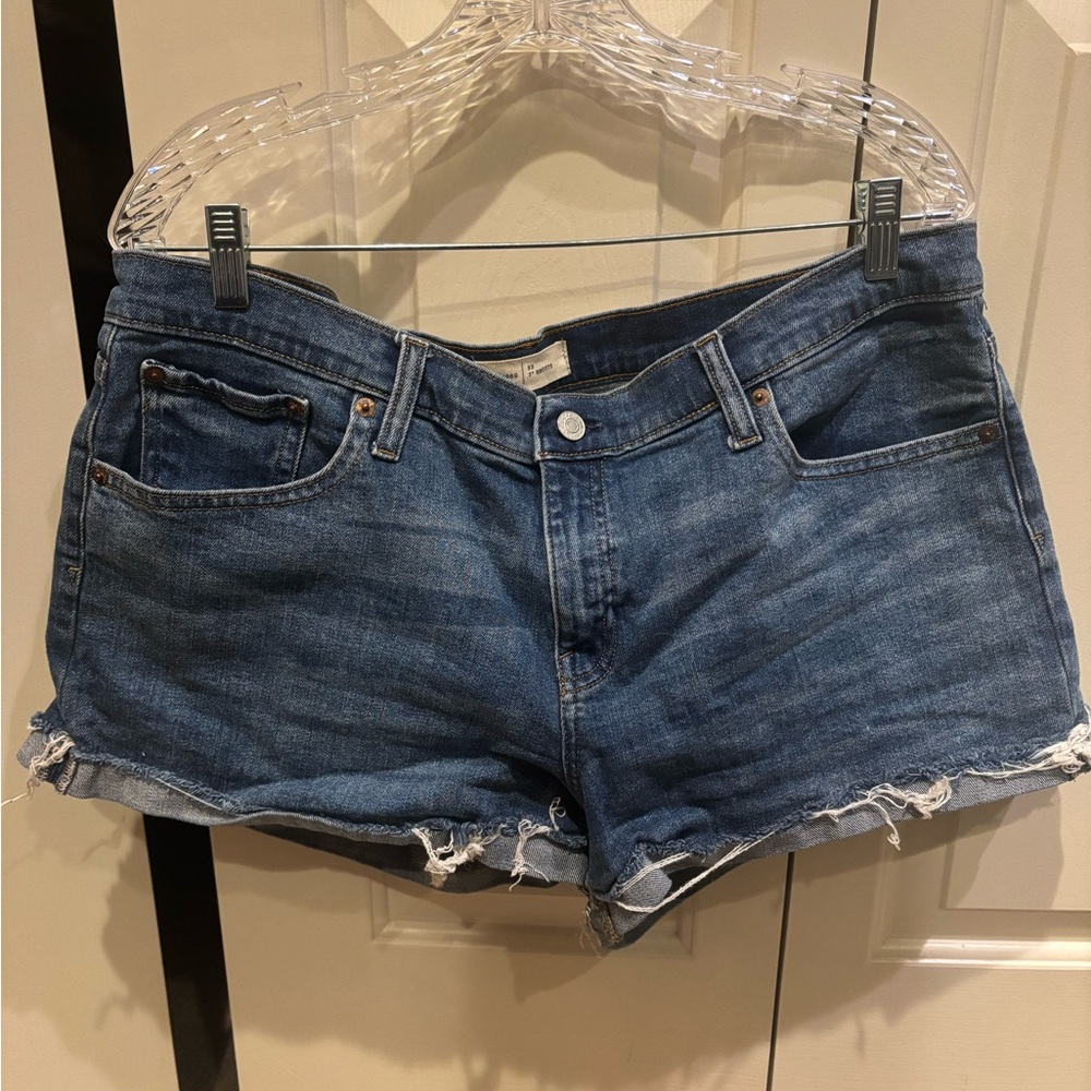 GAP Distressed Denim Blue Shorts